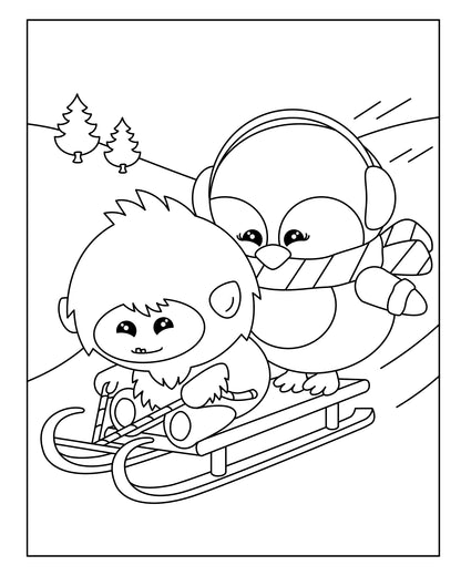 Christmas Cuties Coloring Book & Craft Activities