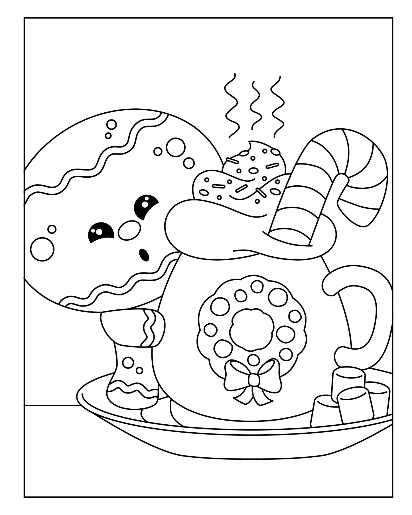 Christmas Cuties Coloring Book & Craft Activities