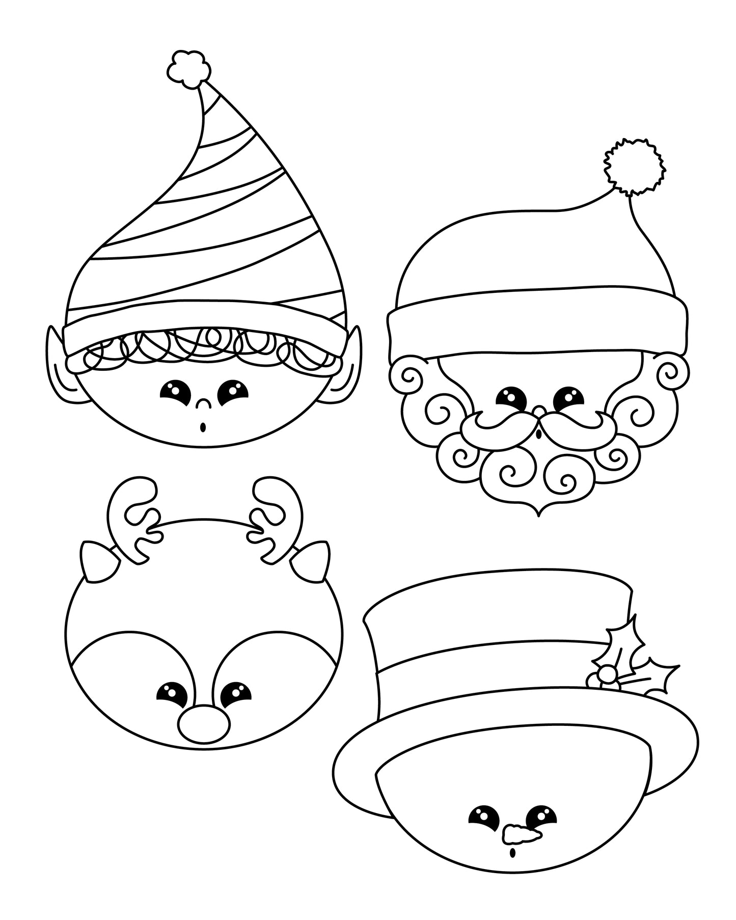 Christmas Cuties Coloring Book & Craft Activities
