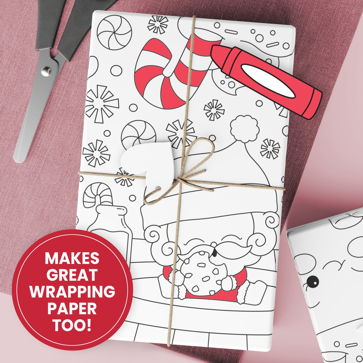 Group Coloring Poster, Christmas Cuties in the Snow