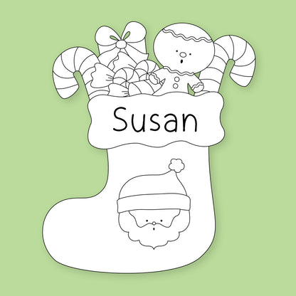 Printable Stuff a Christmas Stocking Craft for Kids