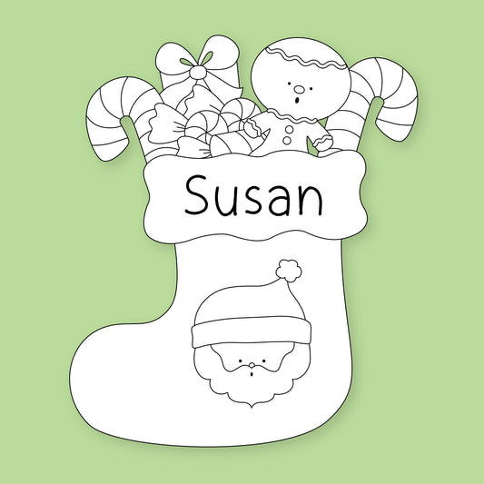 Printable Stuff a Christmas Stocking Craft for Kids