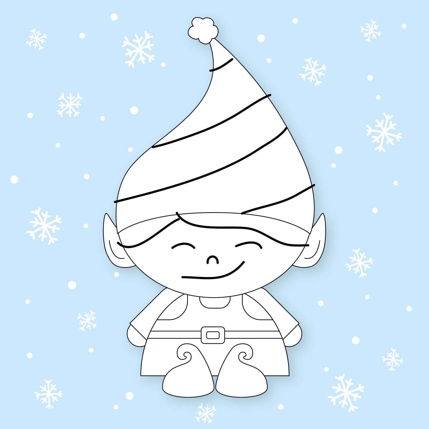 Printable Create a Holiday Elf Buddy Craft for Kids