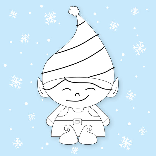 Printable Create a Holiday Elf Buddy Craft for Kids