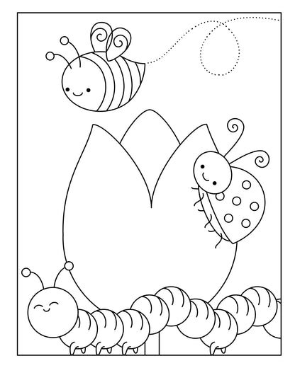 Cute Critters Coloring Book & Board Game