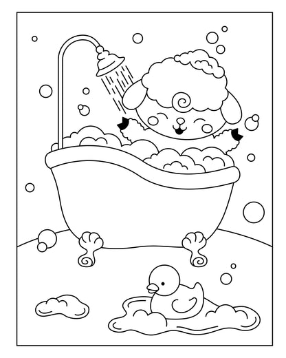 Cute Critters Coloring Book & Board Game