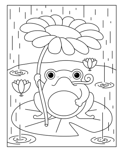 Cute Critters Coloring Book & Board Game