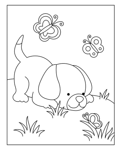 Cute Critters Coloring Book & Board Game