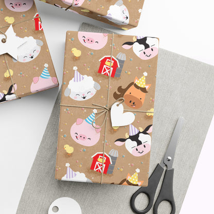 Farm Friends Birthday Party Wrapping Paper