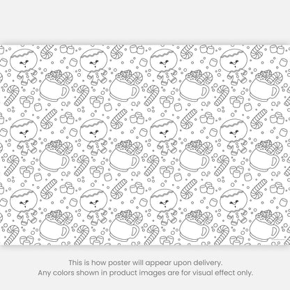 Color-It-Yourself Wrapping Paper, The Gingerbread Man