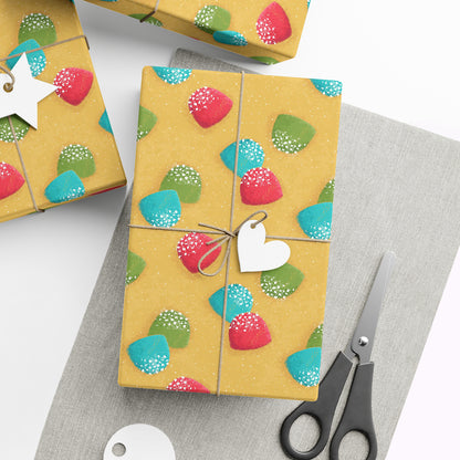 Holiday Gumdrops Sprinkled with Sugar Christmas Wrapping Paper
