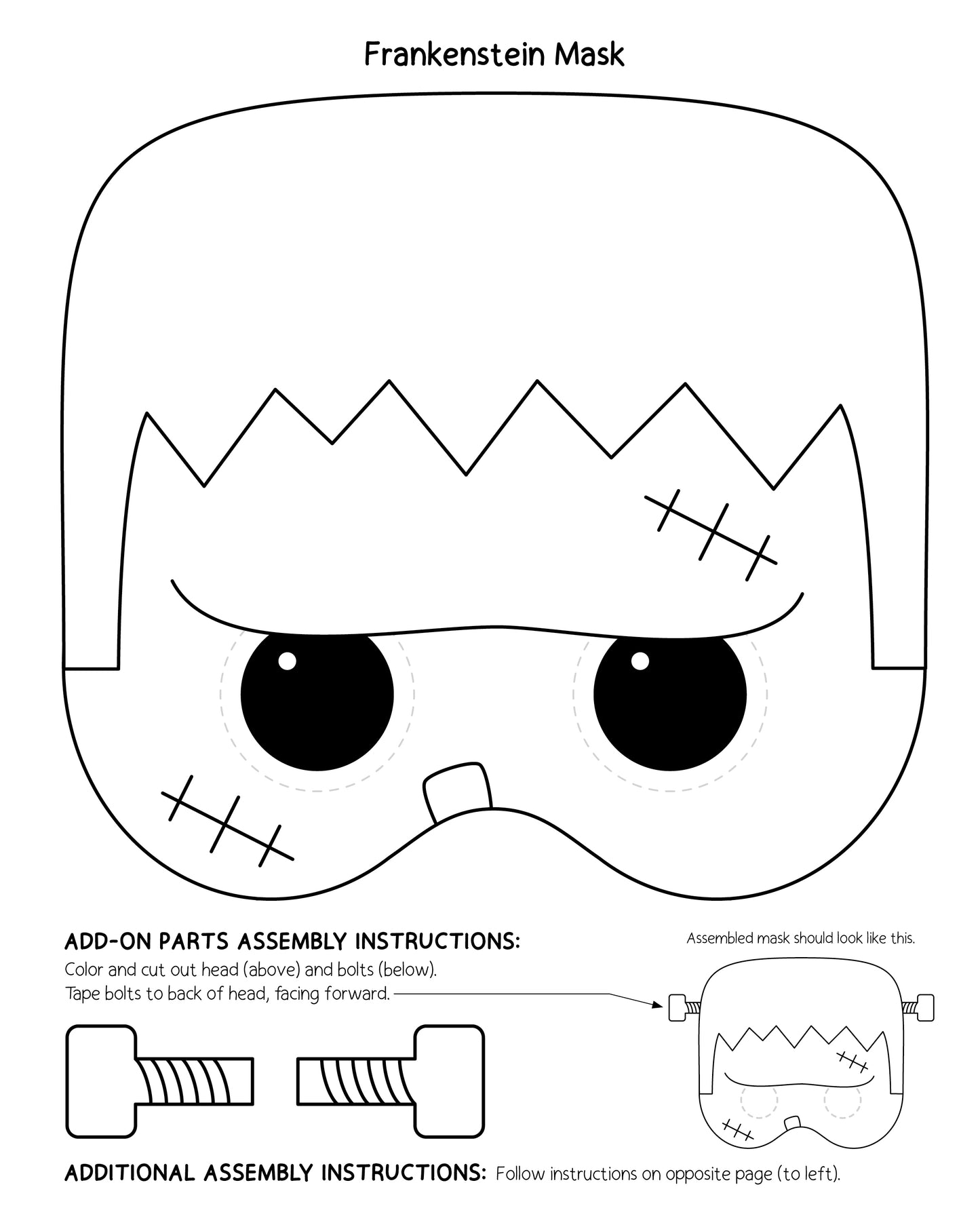 Halloween Monster Mania Coloring Book & Mask Making