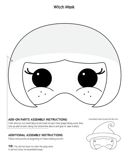 Halloween Monster Mania Coloring Book & Mask Making