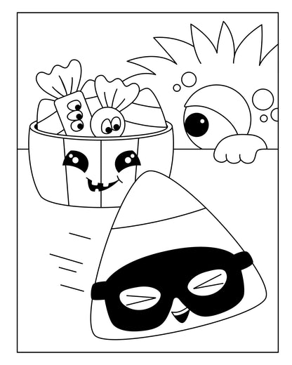 Halloween Monster Mania Coloring Book & Mask Making
