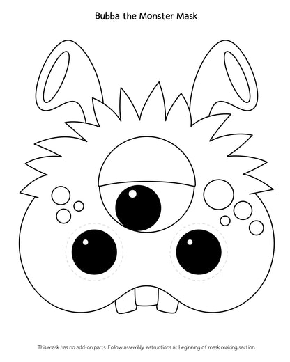 Halloween Monster Mania Coloring Book & Mask Making