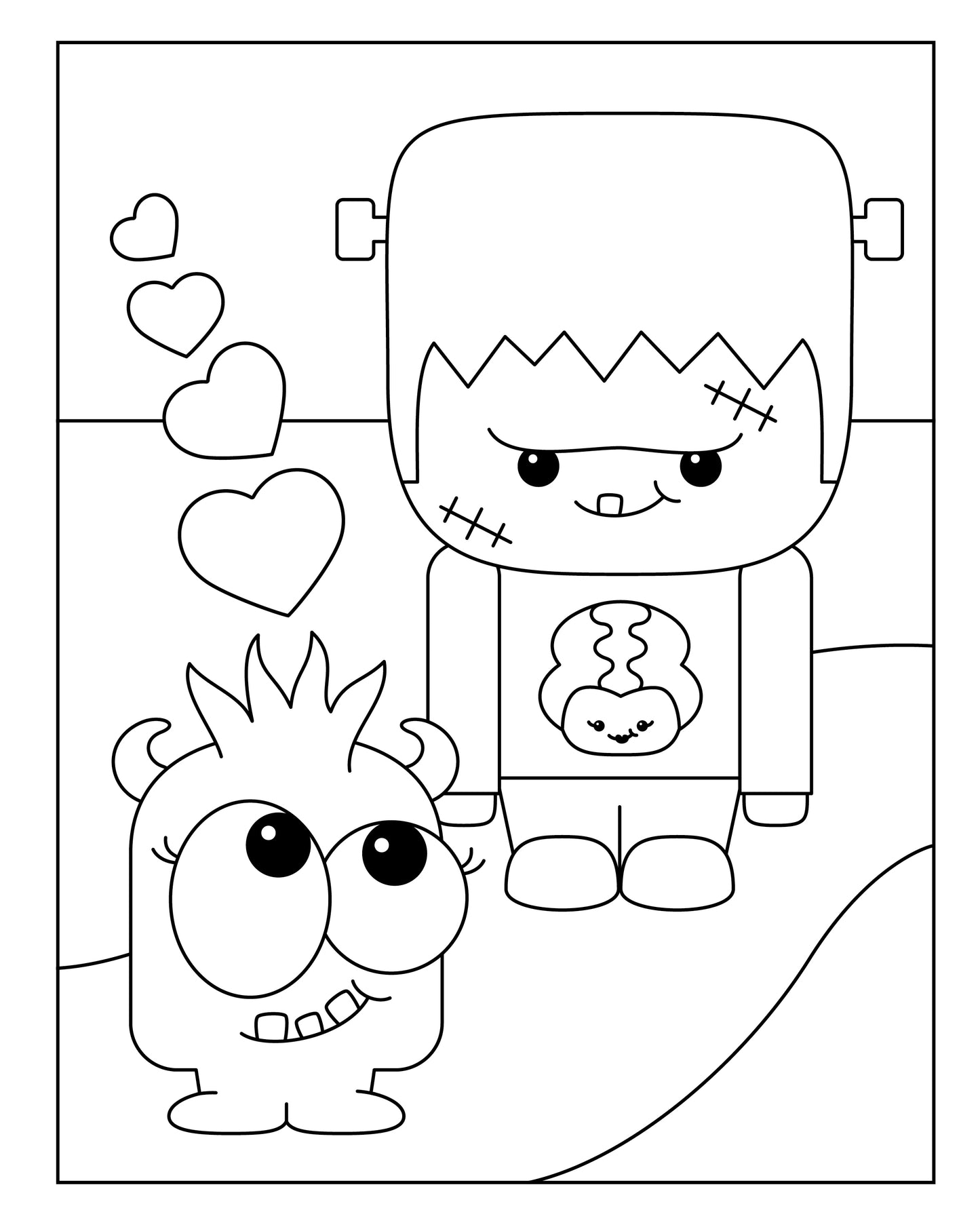 Halloween Monster Mania Coloring Book & Mask Making