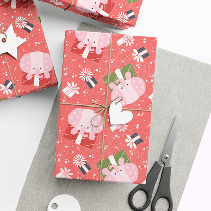 Spotted Elephant Toy Christmas Wrapping Paper