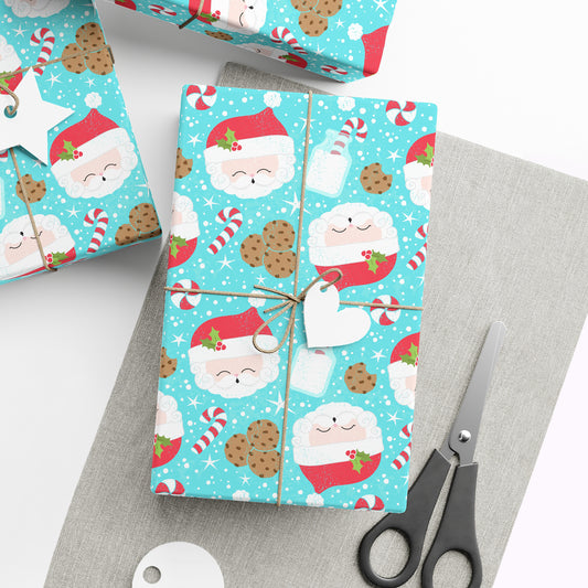 Santa Cookies & Milk Christmas Wrapping Paper