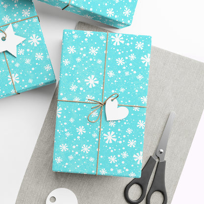 Winter Snow with Snowflakes Christmas Wrapping Paper