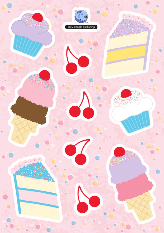 Birthday Sweet Treats Sticker Sheet
