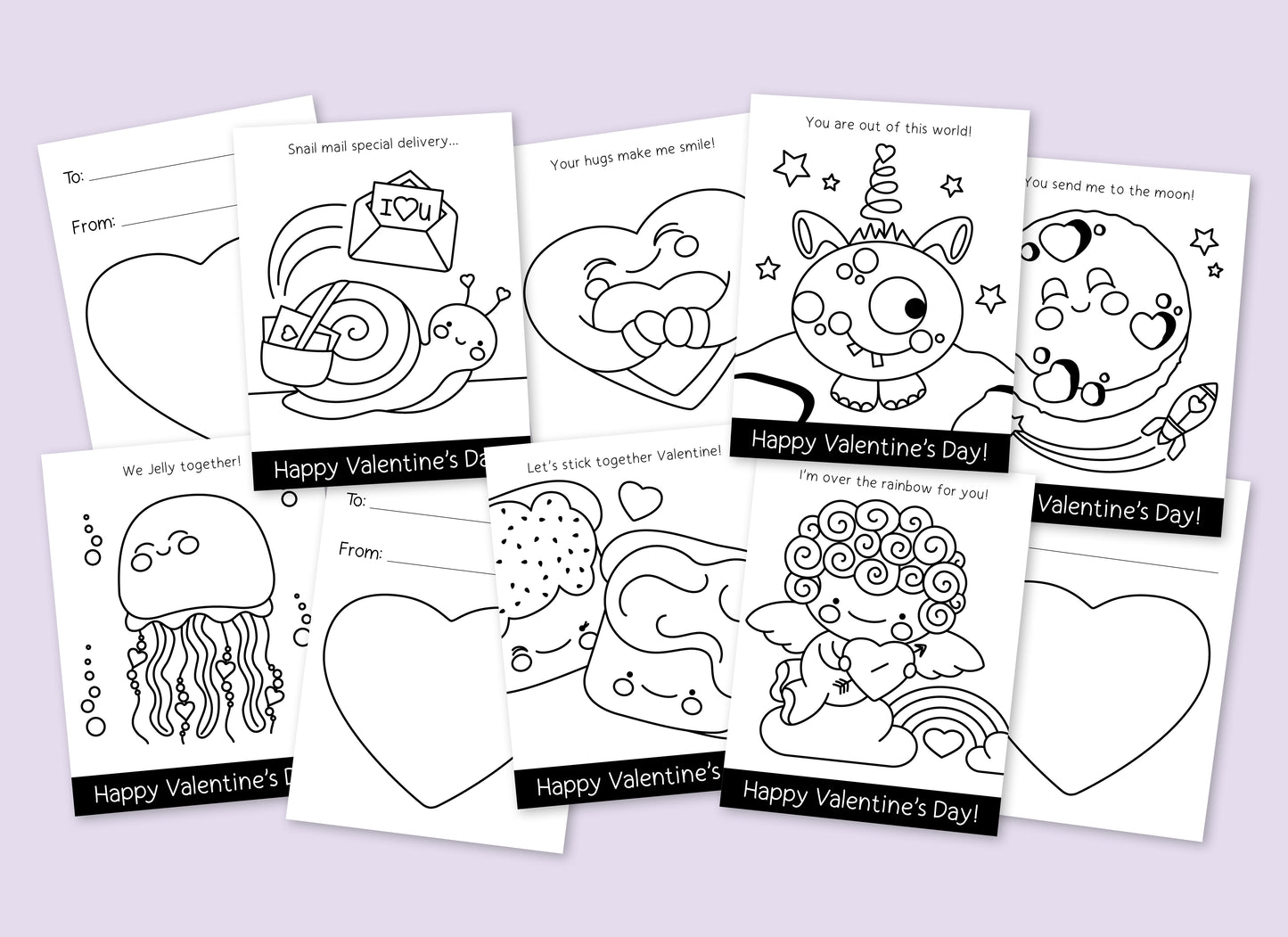 Valentine's Day Coloring Book & Card Making