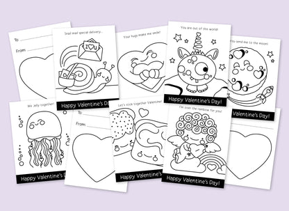 Valentine's Day Coloring Book & Card Making